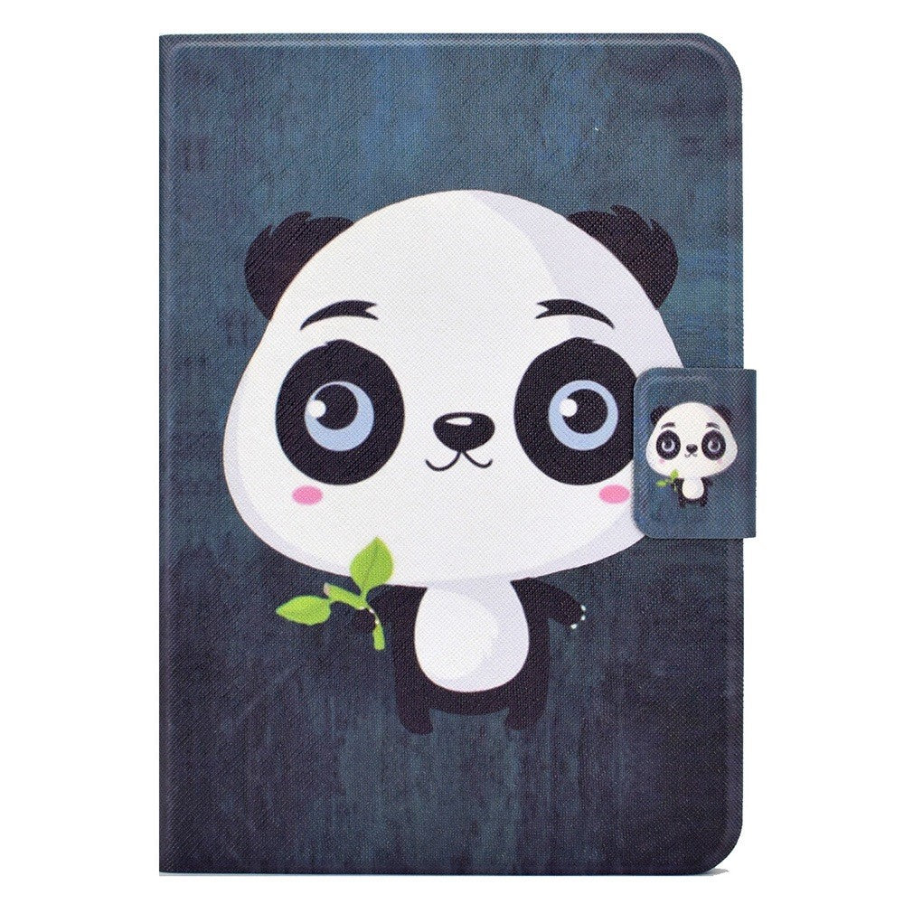 For Lenovo Legion Y700 Pattern Printing Leather Shock Proof Tablet Case Protective Cover - Panda