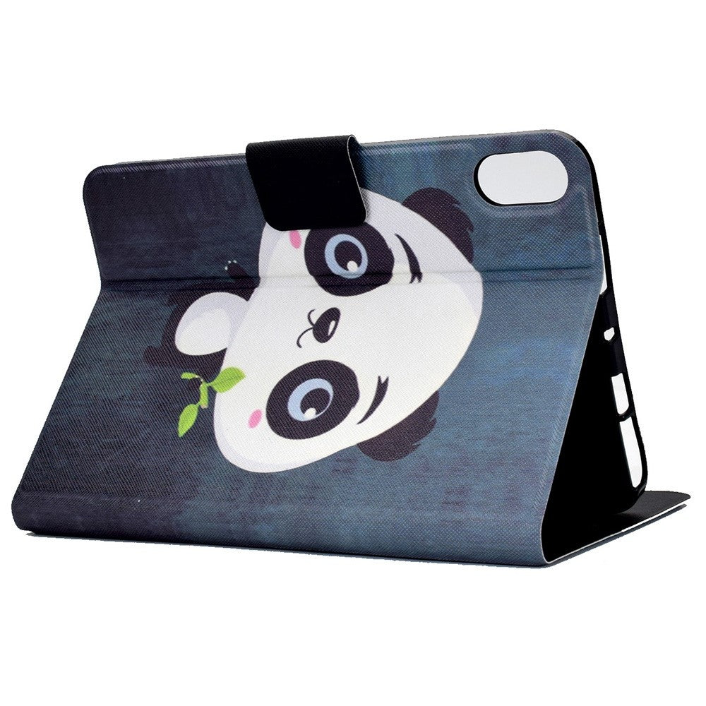 For Lenovo Legion Y700 Pattern Printing Leather Shock Proof Tablet Case Protective Cover - Panda