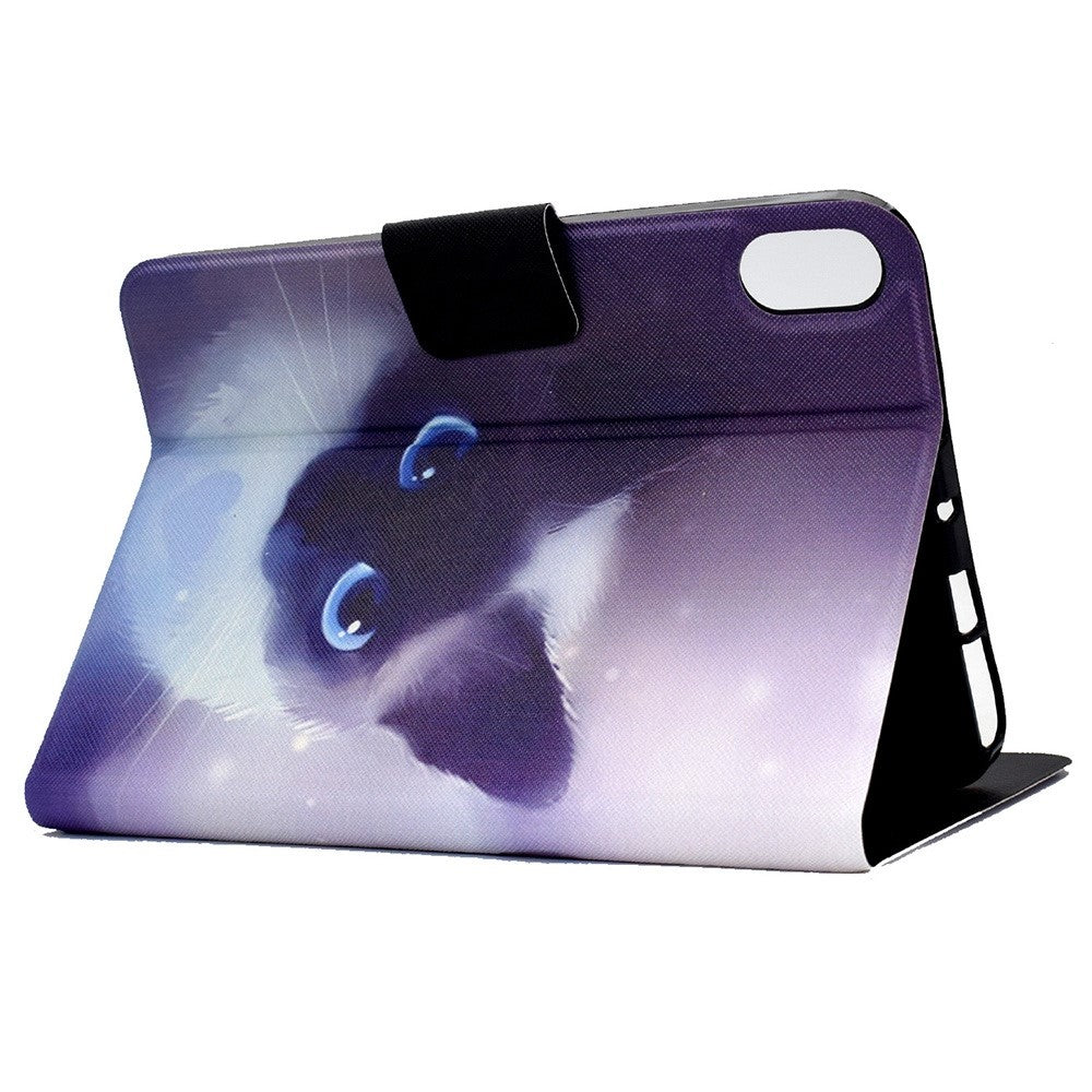 For Lenovo Legion Y700 Pattern Printing Leather Shock Proof Tablet Case Protective Cover - Cat