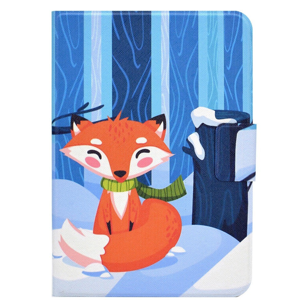 For Lenovo Legion Y700 Pattern Printing Leather Shock Proof Tablet Case Protective Cover - Cartoon Fox