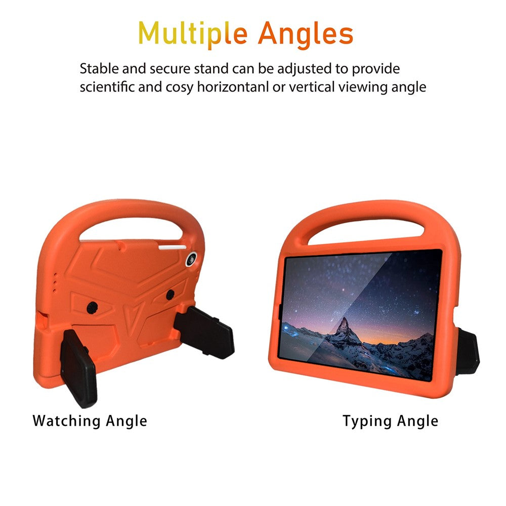 For Lenovo Tab M10 HD Gen 2 X306 Sparrow Style Shockproof EVA Tablet Case Kickstand Protective Cover with Portable Handle - Orange