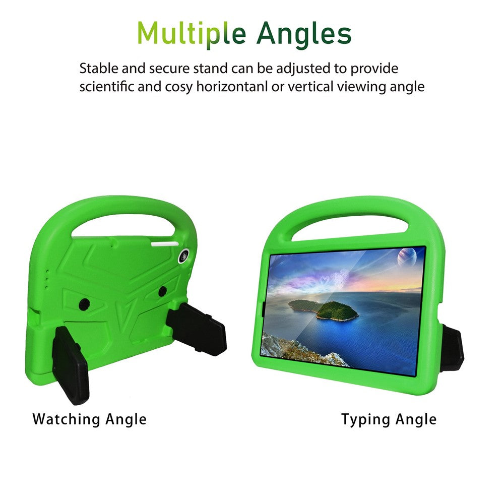 For Lenovo Tab M10 HD Gen 2 X306 Sparrow Style Shockproof EVA Tablet Case Kickstand Protective Cover with Portable Handle - Green