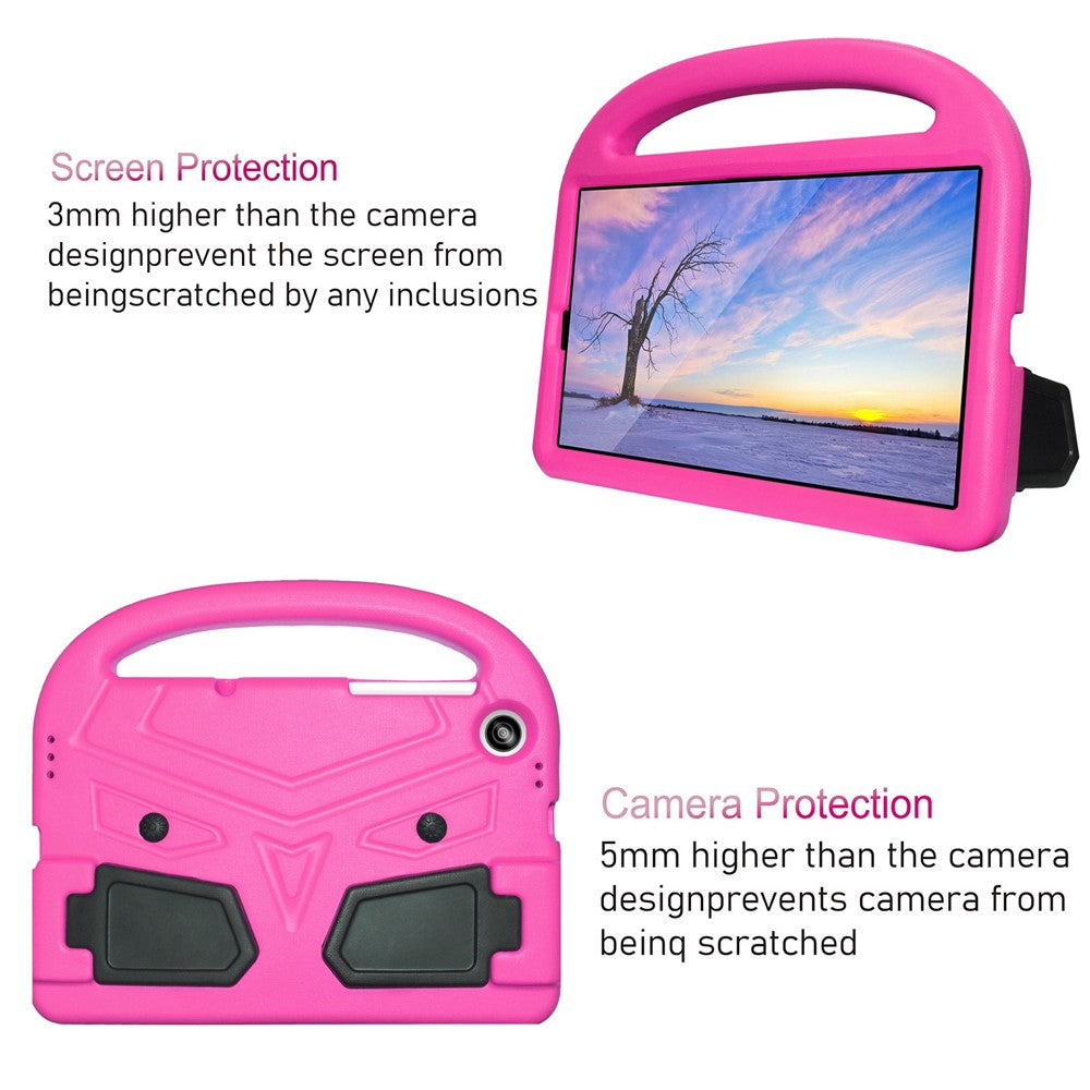For Lenovo Tab M10 HD Gen 2 X306 Sparrow Style Shockproof EVA Tablet Case Kickstand Protective Cover with Portable Handle - Rose