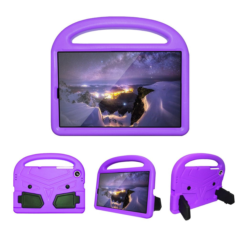 For Lenovo Tab M10 HD Gen 2 X306 Sparrow Style Shockproof EVA Tablet Case Kickstand Protective Cover with Portable Handle - Purple