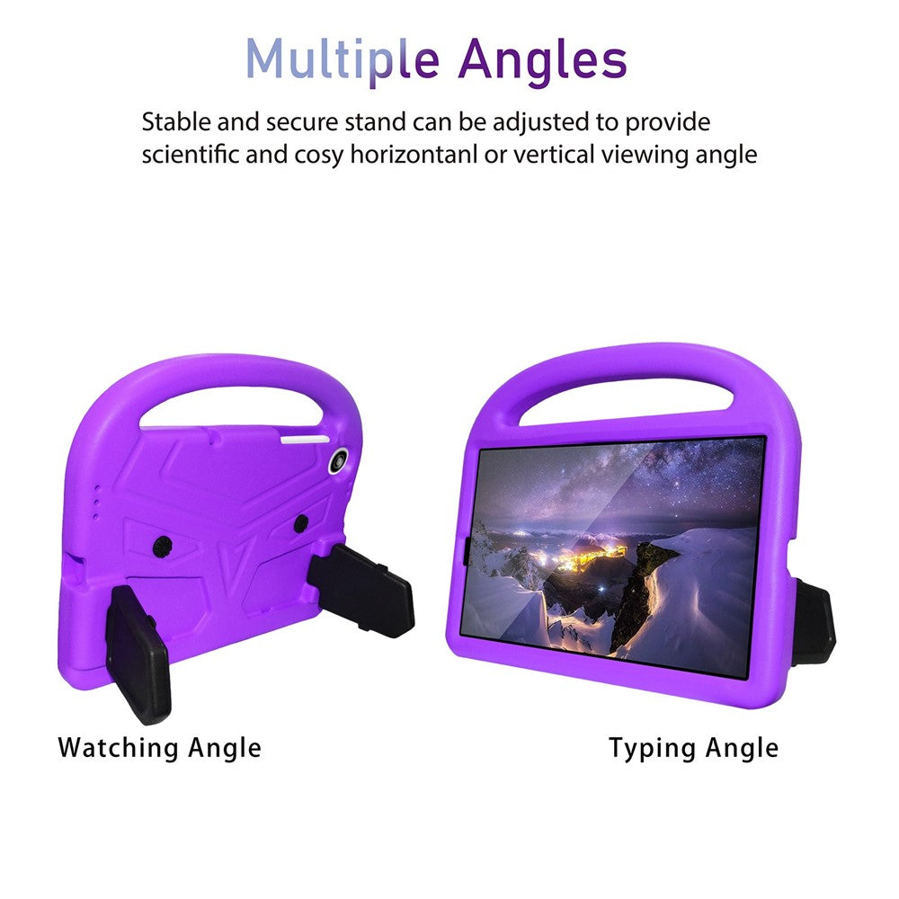 For Lenovo Tab M10 HD Gen 2 X306 Sparrow Style Shockproof EVA Tablet Case Kickstand Protective Cover with Portable Handle - Purple