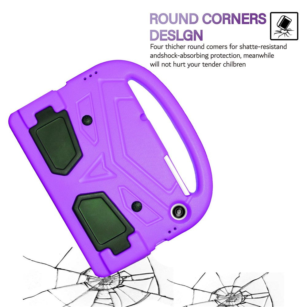 For Lenovo Tab M10 HD Gen 2 X306 Sparrow Style Shockproof EVA Tablet Case Kickstand Protective Cover with Portable Handle - Purple