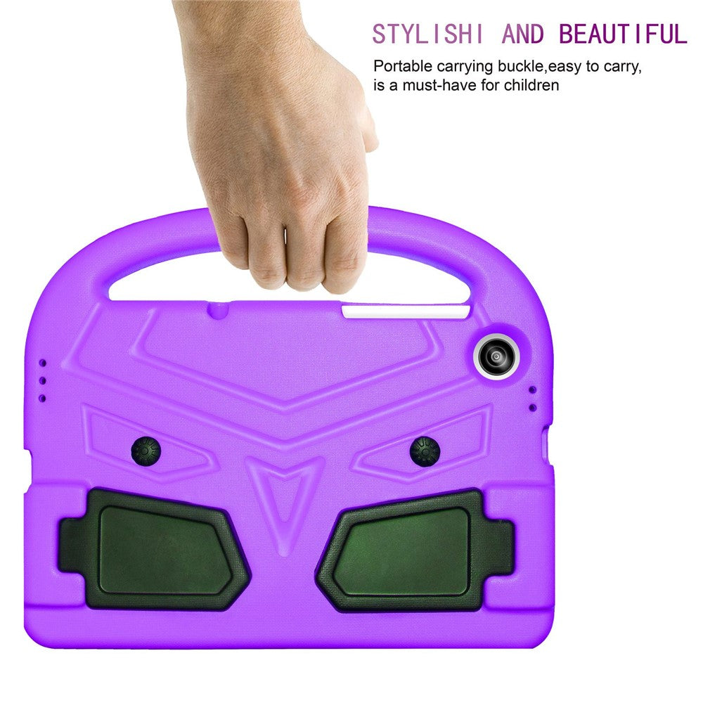 For Lenovo Tab M10 HD Gen 2 X306 Sparrow Style Shockproof EVA Tablet Case Kickstand Protective Cover with Portable Handle - Purple