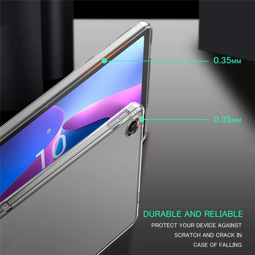 For Lenovo Tab M10 Plus (3rd Gen) Matte Anti-Fingerprint Scratch-Resistant Flexible Soft TPU Tablet Case Shell