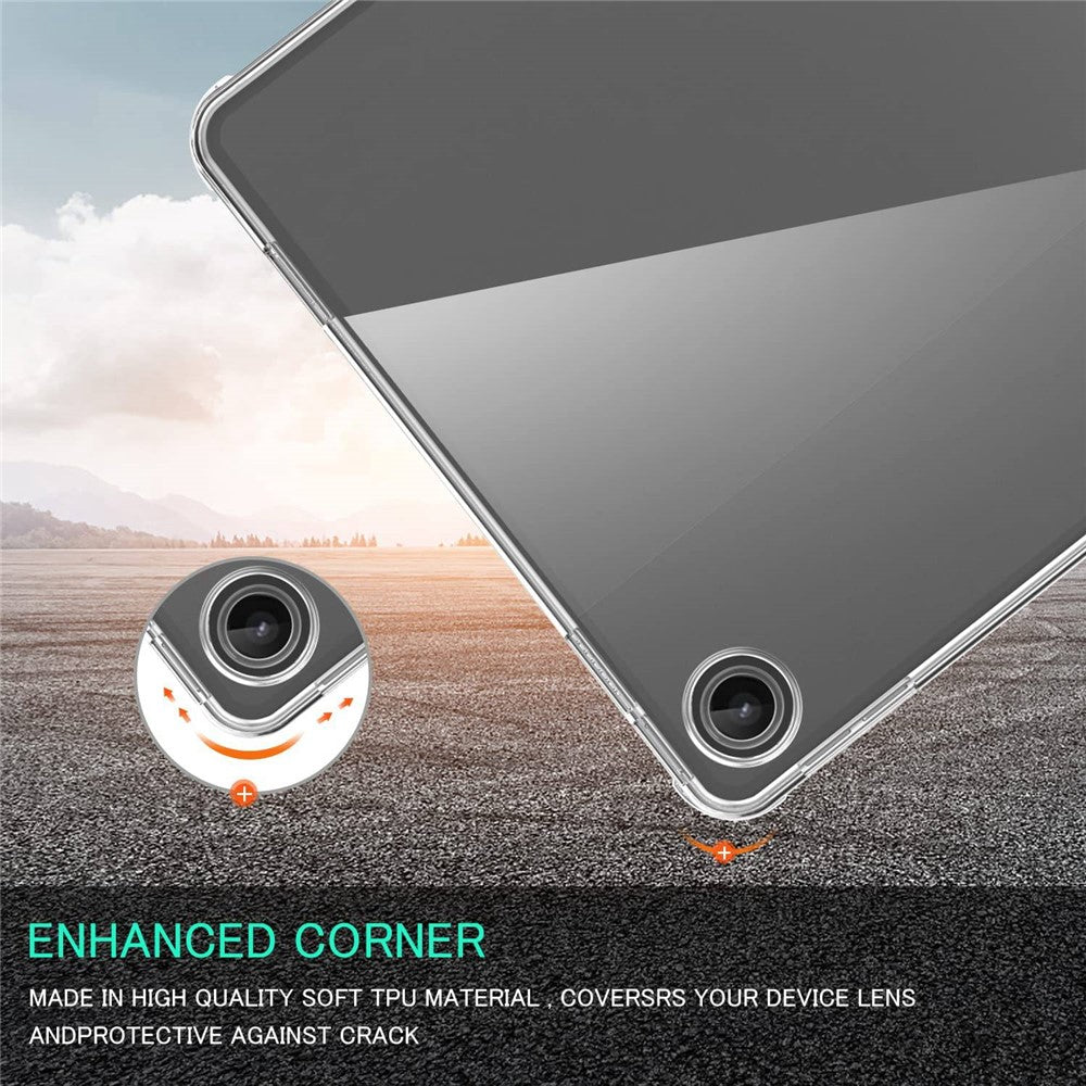 For Lenovo Tab M10 Plus (3rd Gen) Matte Anti-Fingerprint Scratch-Resistant Flexible Soft TPU Tablet Case Shell