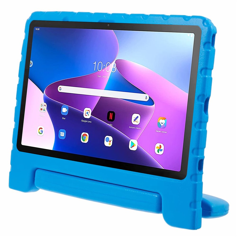 For Lenovo Tab M10 Plus (3rd Gen) / Tab M10 5G EVA Tablet Cover Portable Handle Kickstand Case - Blue