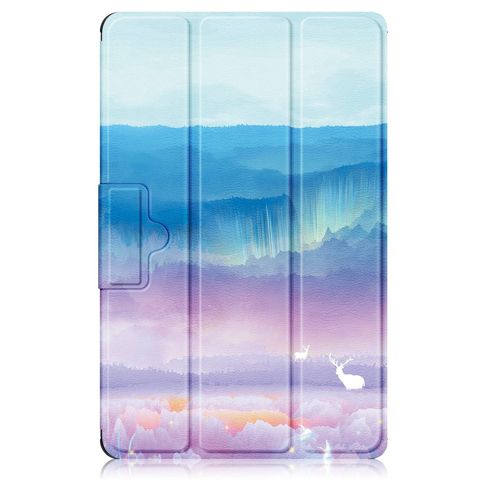 For Lenovo Tab M10 Plus (3rd Gen) / Xiaoxin Pad 2022 10.6 inch 125FTB-128F Trifold Stand Case Pattern Printing PU Leather Smart Cover - Dream Deer