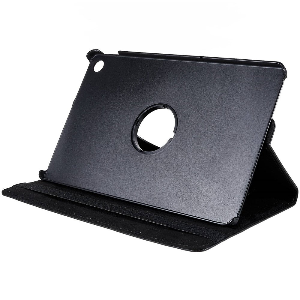 For Lenovo Tab M10 Plus (3rd Gen) / Xiaoxin Pad 2022 10.6 inch 125F / 128F Leather Tablet Case Rotating Stand Cover - Black