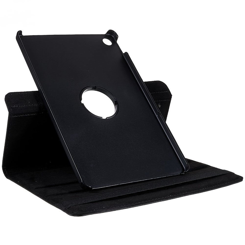 For Lenovo Tab M10 Plus (3rd Gen) / Xiaoxin Pad 2022 10.6 inch 125F / 128F Leather Tablet Case Rotating Stand Cover - Black