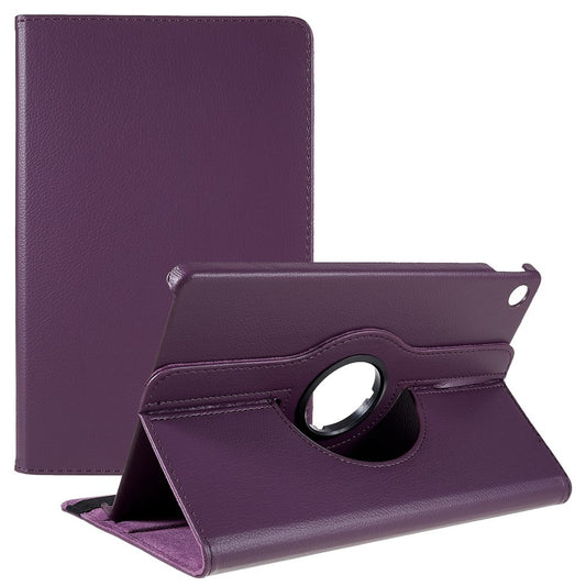 For Lenovo Tab M10 Plus (3rd Gen) / Xiaoxin Pad 2022 10.6 inch 125F / 128F Leather Tablet Case Rotating Stand Cover - Purple