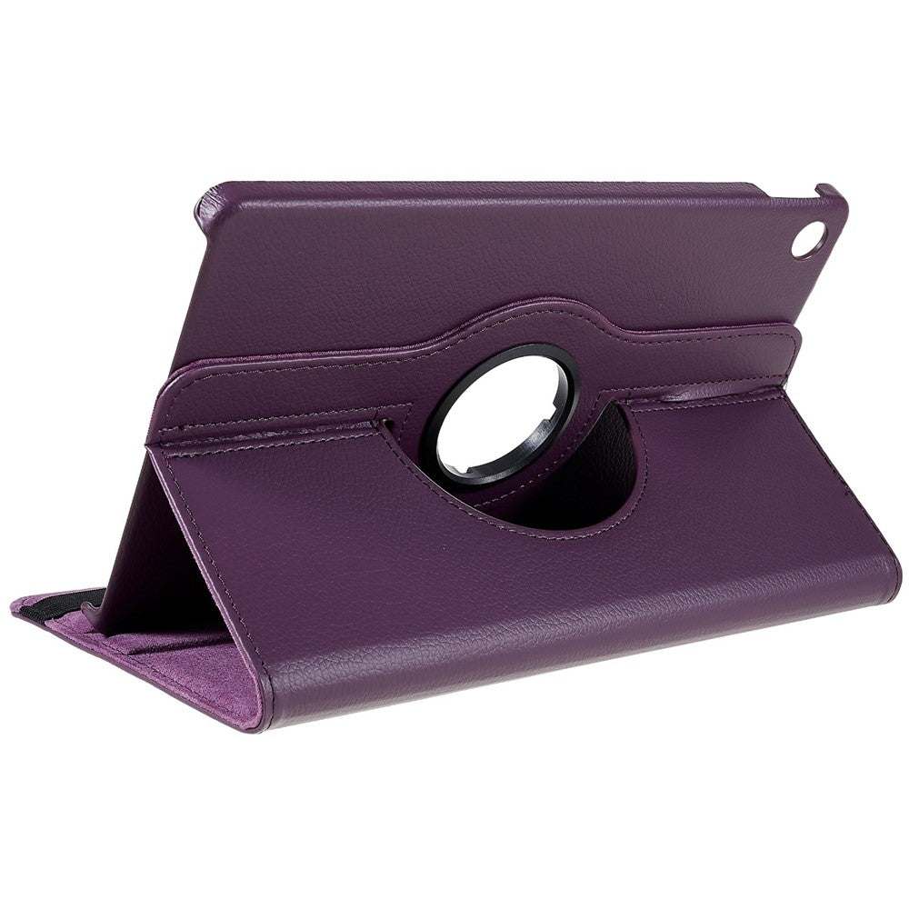 For Lenovo Tab M10 Plus (3rd Gen) / Xiaoxin Pad 2022 10.6 inch 125F / 128F Leather Tablet Case Rotating Stand Cover - Purple