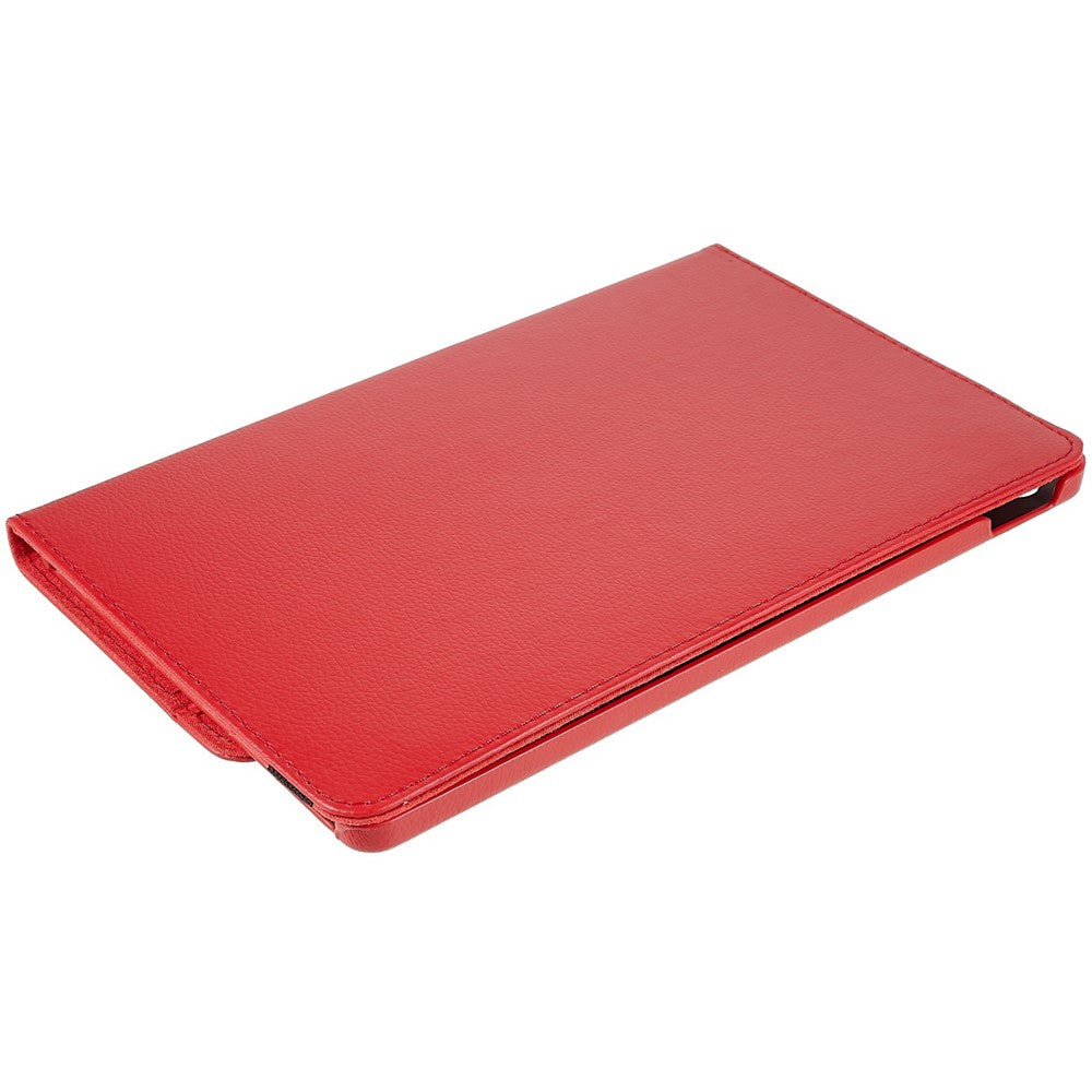 For Lenovo Tab M10 Plus (3rd Gen) / Xiaoxin Pad 2022 10.6 inch 125F / 128F Leather Tablet Case Rotating Stand Cover - Red