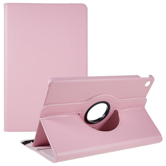 For Lenovo Tab M10 Plus (3rd Gen) / Xiaoxin Pad 2022 10.6 inch 125F / 128F Leather Tablet Case Rotating Stand Cover - Pink