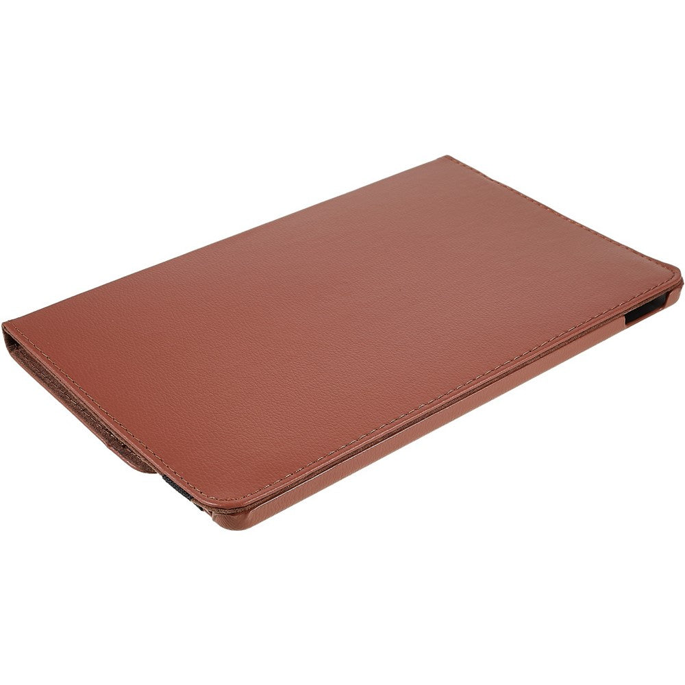 For Lenovo Tab M10 Plus (3rd Gen) / Xiaoxin Pad 2022 10.6 inch 125F / 128F Leather Tablet Case Rotating Stand Cover - Brown