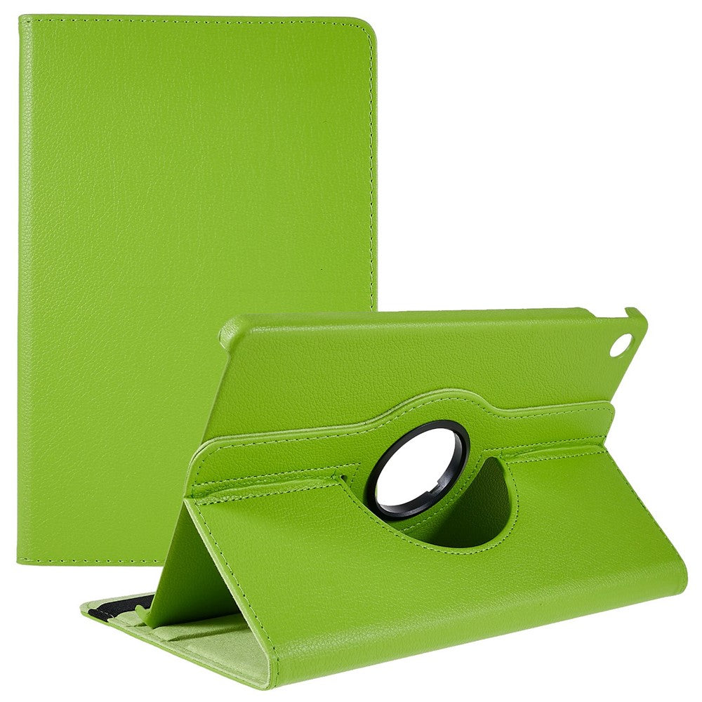 For Lenovo Tab M10 Plus (3rd Gen) / Xiaoxin Pad 2022 10.6 inch 125F / 128F Leather Tablet Case Rotating Stand Cover - Green