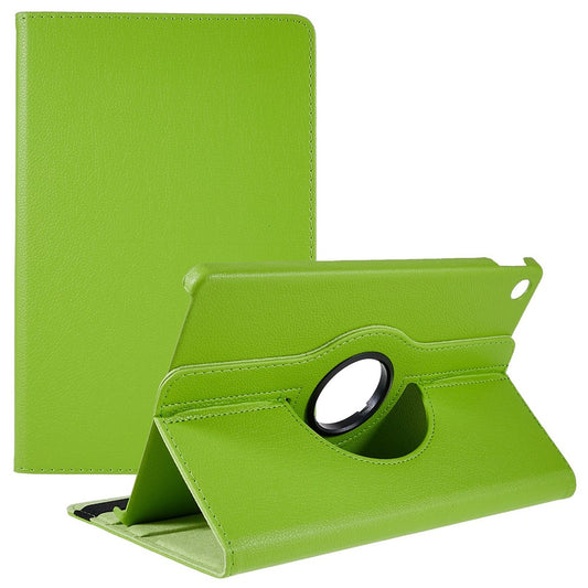For Lenovo Tab M10 Plus (3rd Gen) / Xiaoxin Pad 2022 10.6 inch 125F / 128F Leather Tablet Case Rotating Stand Cover - Green