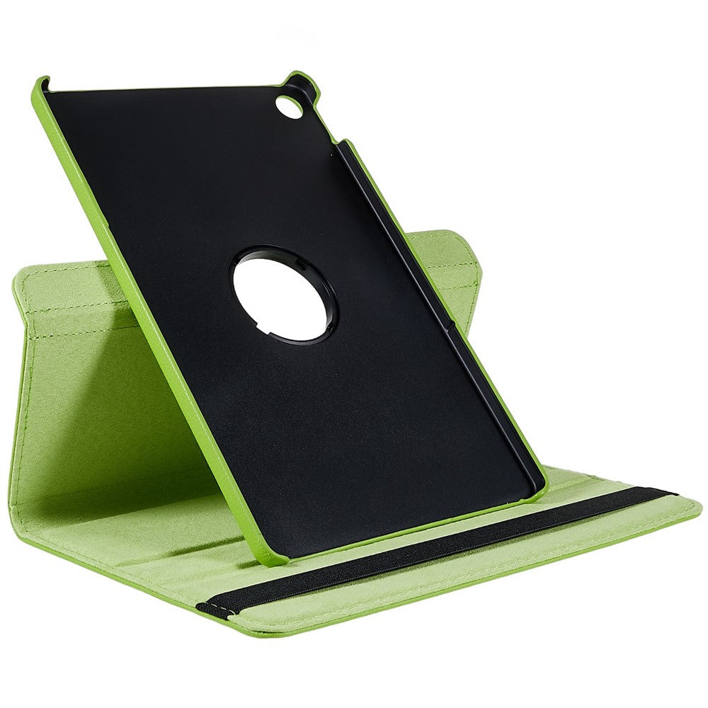 For Lenovo Tab M10 Plus (3rd Gen) / Xiaoxin Pad 2022 10.6 inch 125F / 128F Leather Tablet Case Rotating Stand Cover - Green
