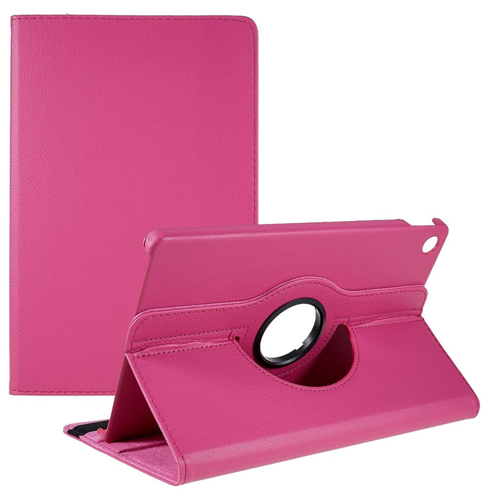 For Lenovo Tab M10 Plus (3rd Gen) / Xiaoxin Pad 2022 10.6 inch 125F / 128F Leather Tablet Case Rotating Stand Cover - Rose