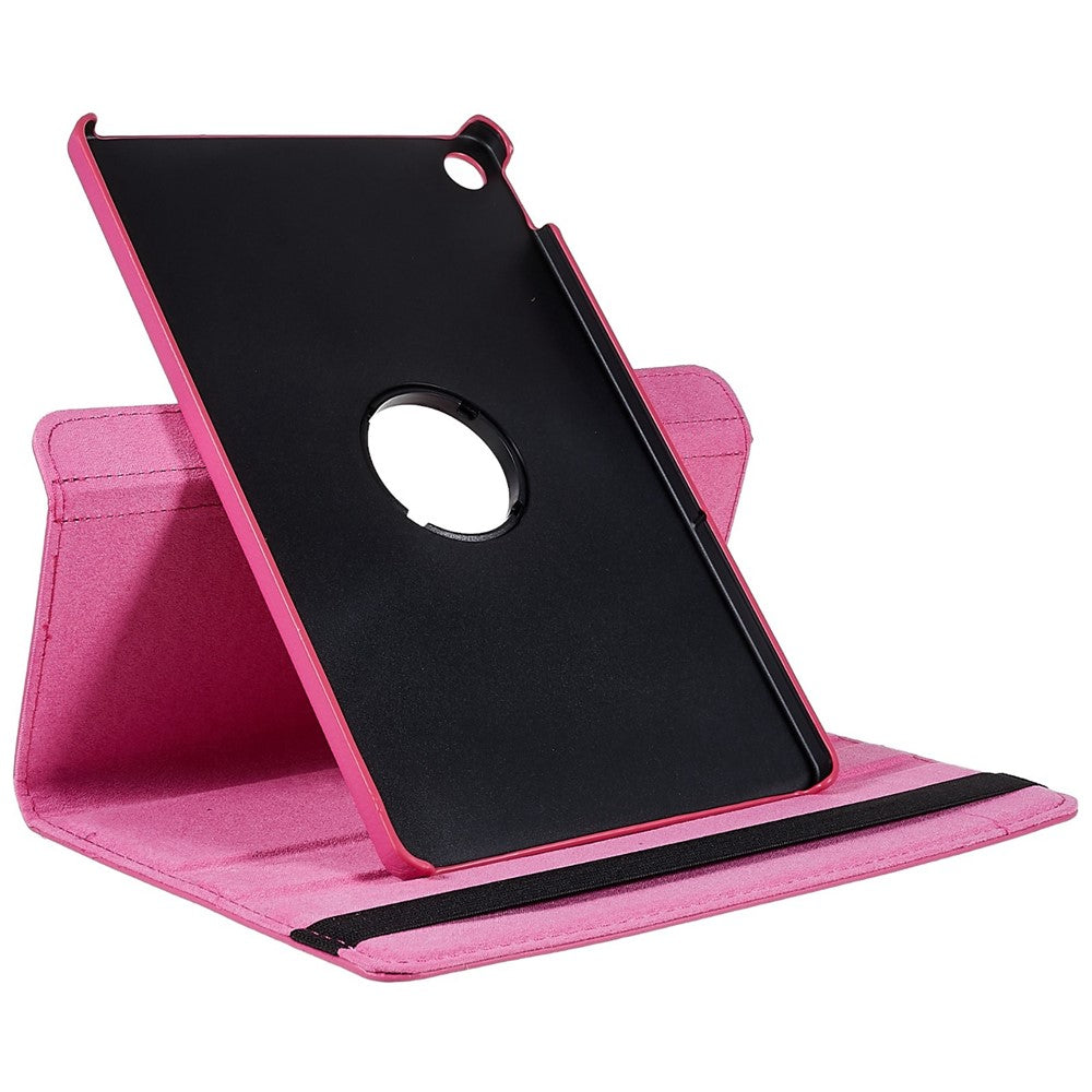 For Lenovo Tab M10 Plus (3rd Gen) / Xiaoxin Pad 2022 10.6 inch 125F / 128F Leather Tablet Case Rotating Stand Cover - Rose