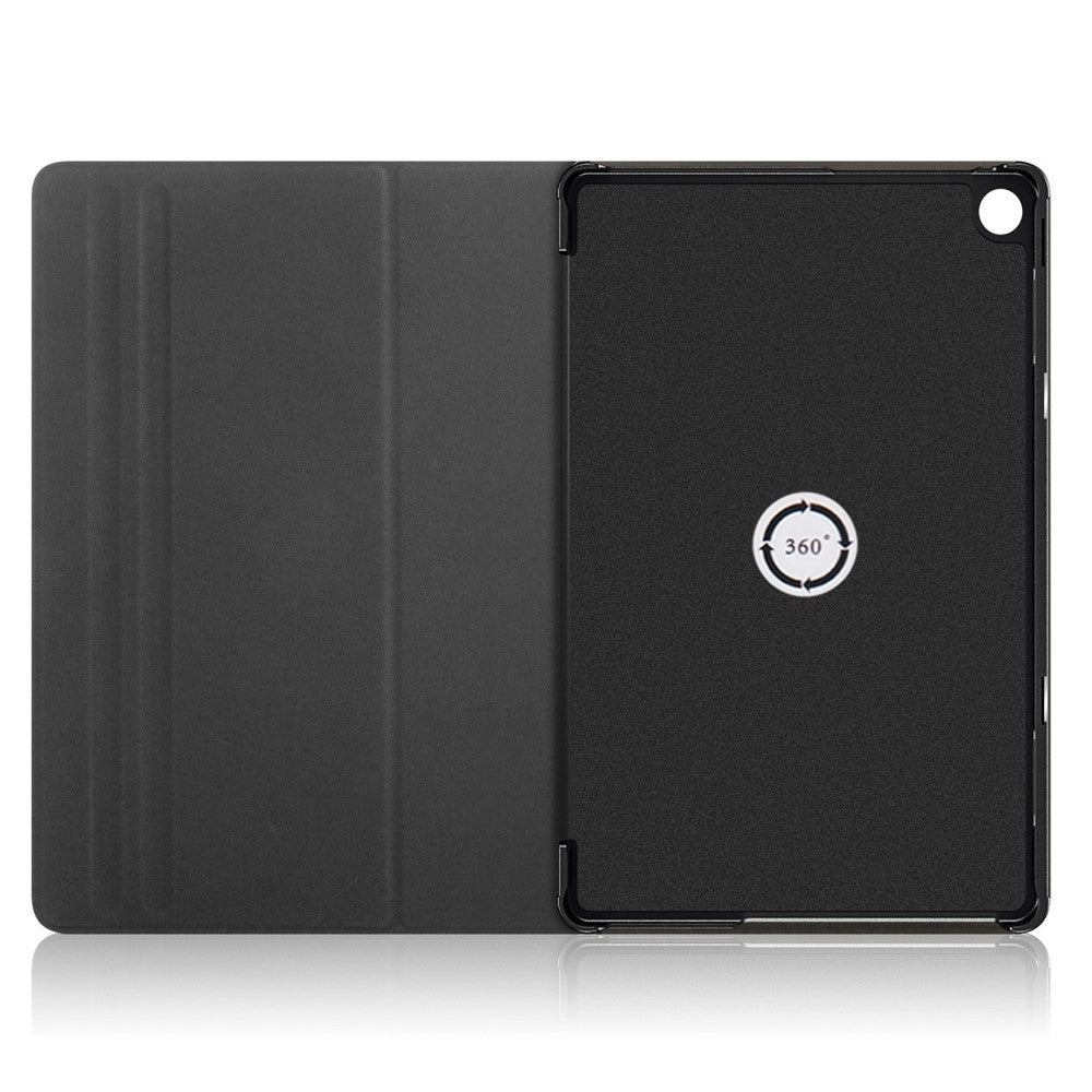For Lenovo Tab M10 (Gen 3) 10.1 inch 328F 360-degree Rotary Stand Function Pattern Printing PU Leather Tablet Case with Auto Wake/Sleep - Galaxy