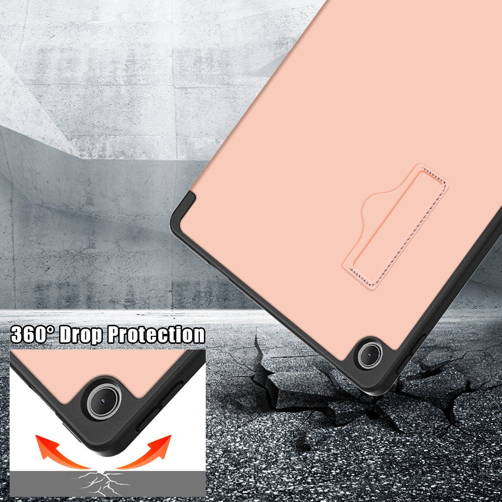For Lenovo Tab M10 Plus (3rd Gen) / Xiaoxin Pad 2022 10.6 inch 125F / 128F Stand PU Leather + TPU Tablet Case Shockproof Cover - Rose Gold