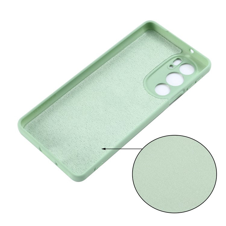 For Motorola Edge 30 Pro (Motorola Edge+ (2022)) Anti-fall Liquid Silicone Phone Case Soft Microfiber Lining Cushion Anti-Scratch Protective Cover - Green