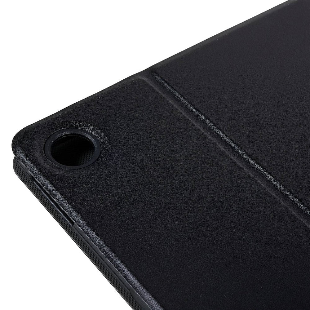PU Leather Drop-Proof Case for Lenovo Tab M10 Plus (3rd Gen) / Xiaoxin Pad 2022 10.6 inch Tablet Stand Cover - Black