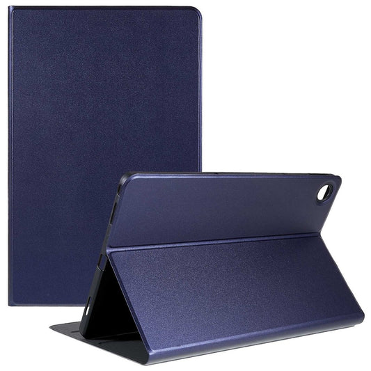 PU Leather Drop-Proof Case for Lenovo Tab M10 Plus (3rd Gen) / Xiaoxin Pad 2022 10.6 inch Tablet Stand Cover - Blue