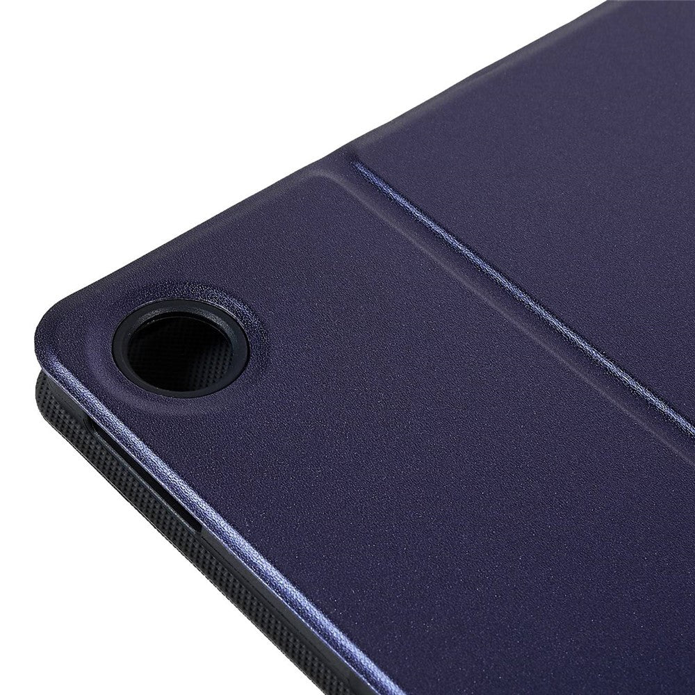 PU Leather Drop-Proof Case for Lenovo Tab M10 Plus (3rd Gen) / Xiaoxin Pad 2022 10.6 inch Tablet Stand Cover - Blue