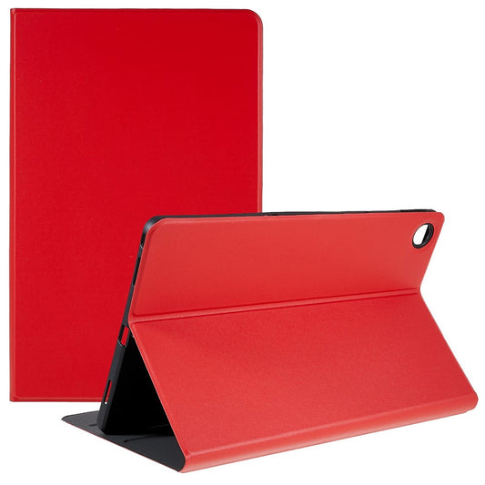 PU Leather Drop-Proof Case for Lenovo Tab M10 Plus (3rd Gen) / Xiaoxin Pad 2022 10.6 inch Tablet Stand Cover - Red