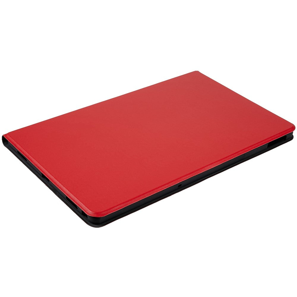 PU Leather Drop-Proof Case for Lenovo Tab M10 Plus (3rd Gen) / Xiaoxin Pad 2022 10.6 inch Tablet Stand Cover - Red