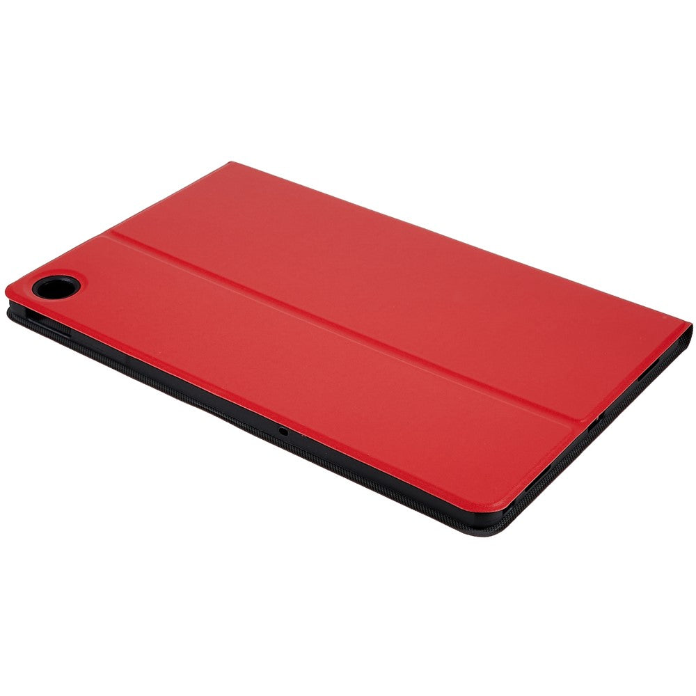 PU Leather Drop-Proof Case for Lenovo Tab M10 Plus (3rd Gen) / Xiaoxin Pad 2022 10.6 inch Tablet Stand Cover - Red