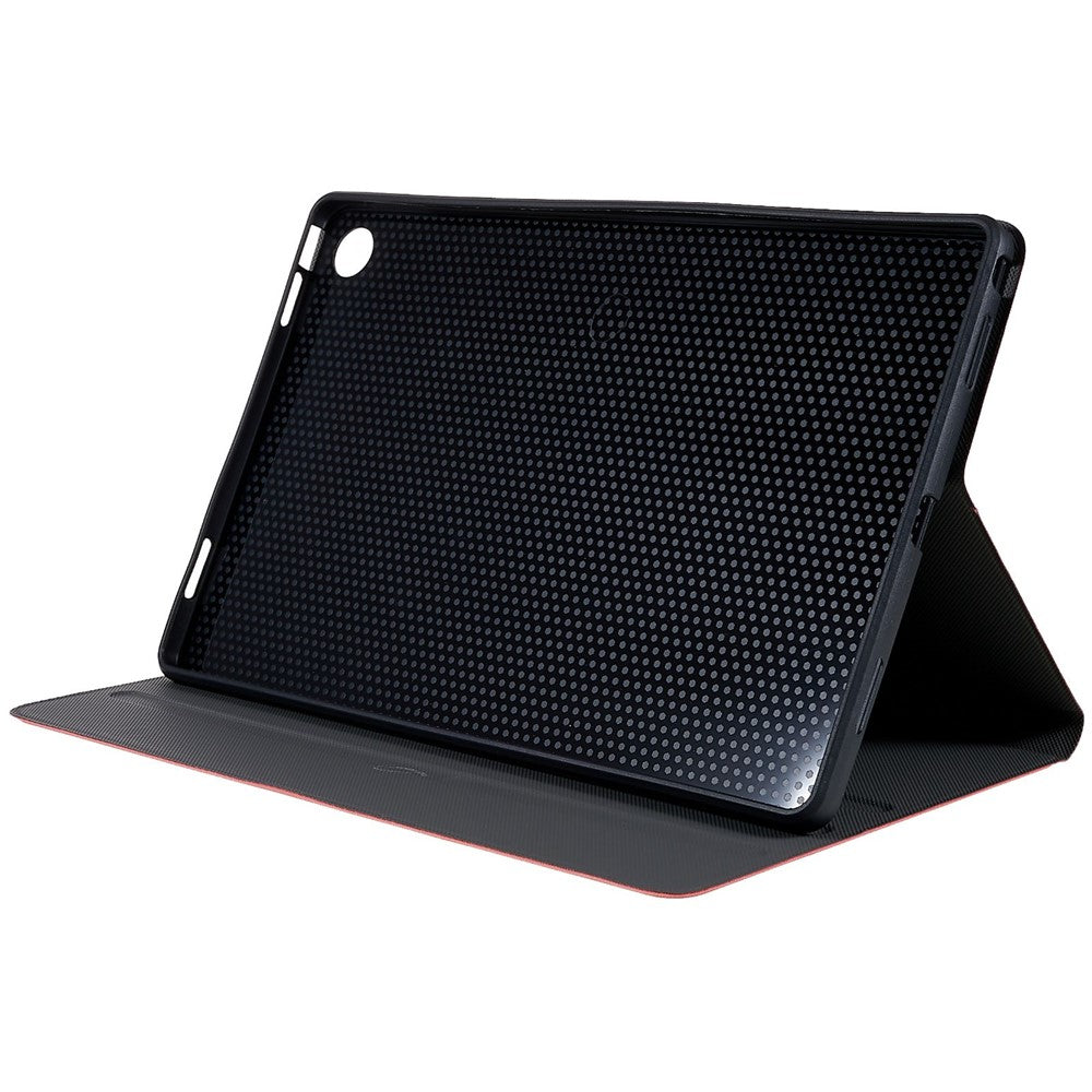 PU Leather Drop-Proof Case for Lenovo Tab M10 Plus (3rd Gen) / Xiaoxin Pad 2022 10.6 inch Tablet Stand Cover - Red