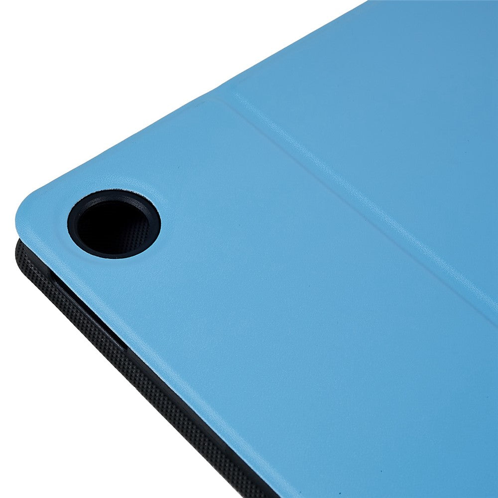 PU Leather Drop-Proof Case for Lenovo Tab M10 Plus (3rd Gen) / Xiaoxin Pad 2022 10.6 inch Tablet Stand Cover - Sky Blue