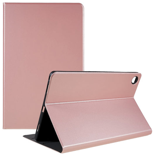 PU Leather Drop-Proof Case for Lenovo Tab M10 Plus (3rd Gen) / Xiaoxin Pad 2022 10.6 inch Tablet Stand Cover - Rose Gold