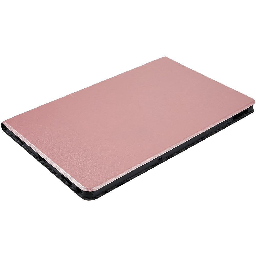 PU Leather Drop-Proof Case for Lenovo Tab M10 Plus (3rd Gen) / Xiaoxin Pad 2022 10.6 inch Tablet Stand Cover - Rose Gold