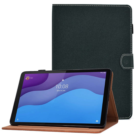 For Lenovo Tab M10 (Gen 3) TB-328F Fold Stand Magnetic Flip Case PU Leather Auto Sleep/Wake Cover with Card Slots and Pencil Holder - Green