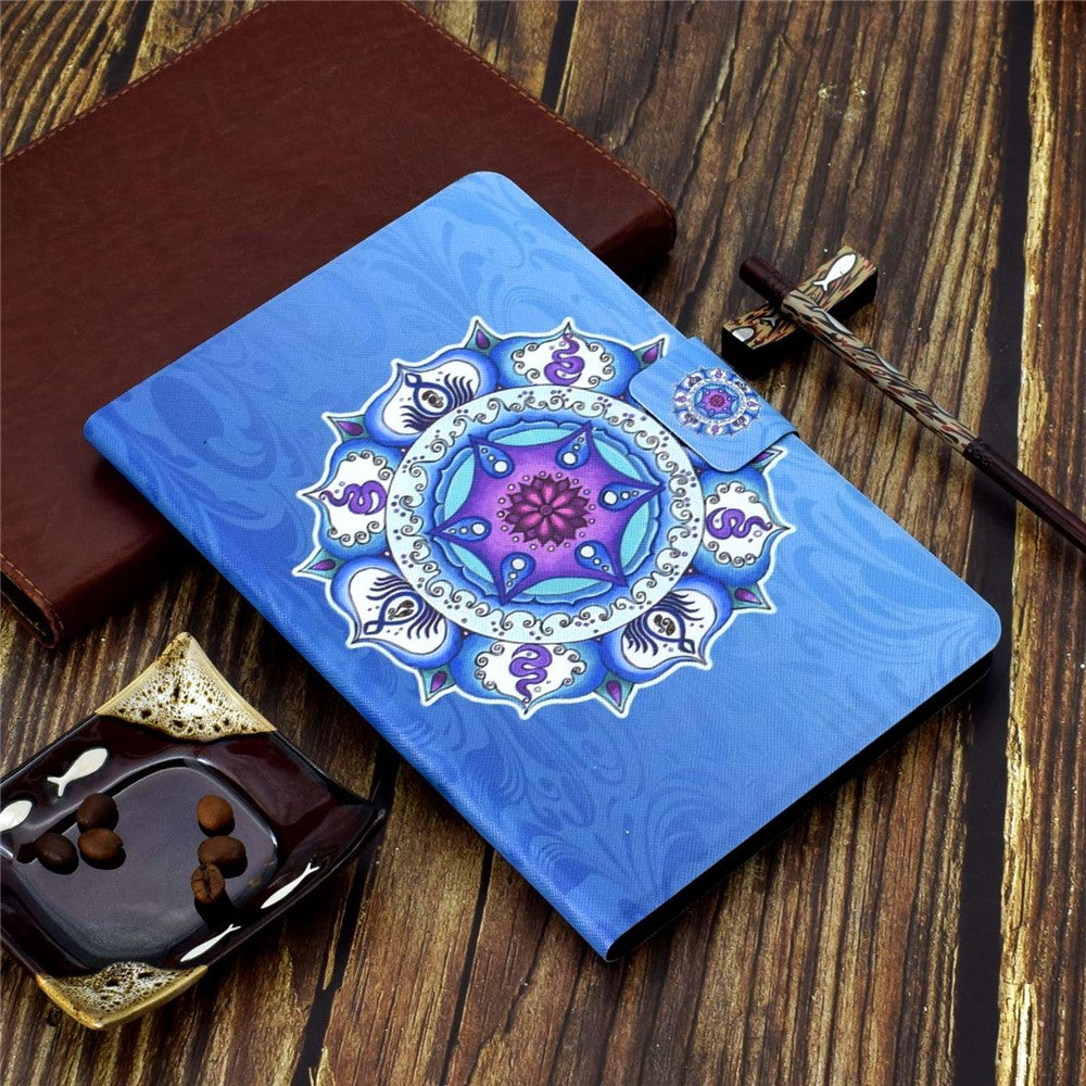 For Lenovo Tab M10 (Gen 3) TB-328FU / TB-328XU B2 Pattern Printing Stand Protective Case Auto Sleep / Wake Function PU Leather Smart Cover with Card Slots - Mandala