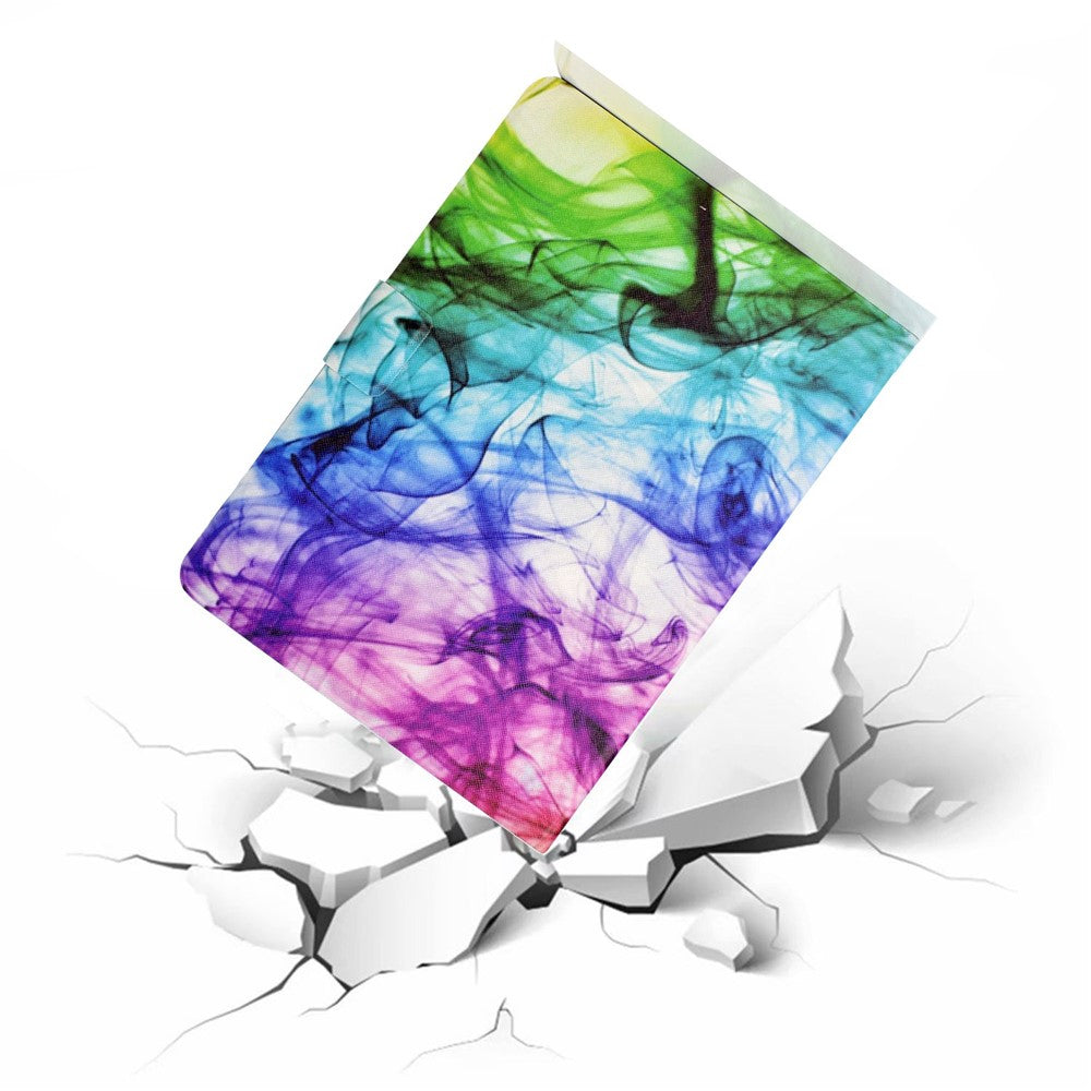 For Lenovo Tab M10 (Gen 3) TB-328FU / TB-328XU B2 Pattern Printing Stand Protective Case Auto Sleep / Wake Function PU Leather Smart Cover with Card Slots - Fog