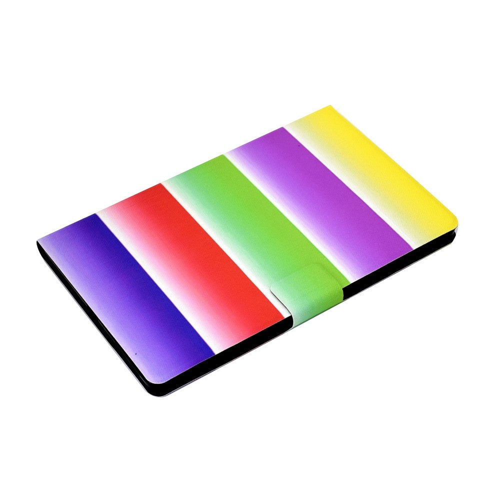 For Lenovo Tab M10 (Gen 3) TB-328FU / TB-328XU B2 Pattern Printing Stand Protective Case Auto Sleep / Wake Function PU Leather Smart Cover with Card Slots - Rainbow