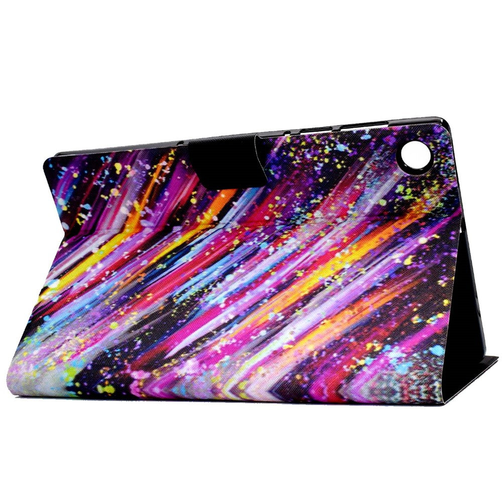 For Lenovo Tab M10 (Gen 3) TB-328FU / TB-328XU B2 Pattern Printing Stand Protective Case Auto Sleep / Wake Function PU Leather Smart Cover with Card Slots - Meteor