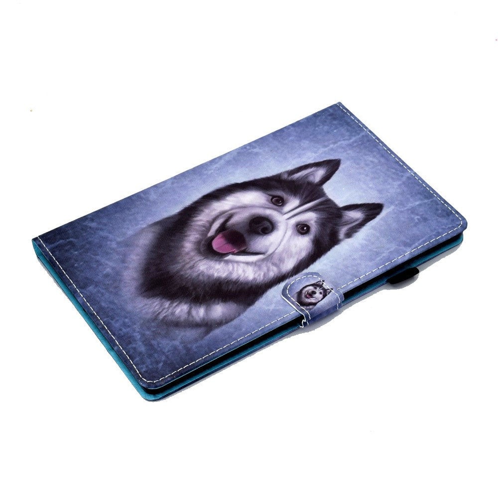 For Lenovo Tab M10 (Gen 3) TB-328FU / TB-328XU A2 Pattern Printing PU Leather Case Adjustable Stand Protection Smart Cover with Card Slots and Pencil Holder - Husky
