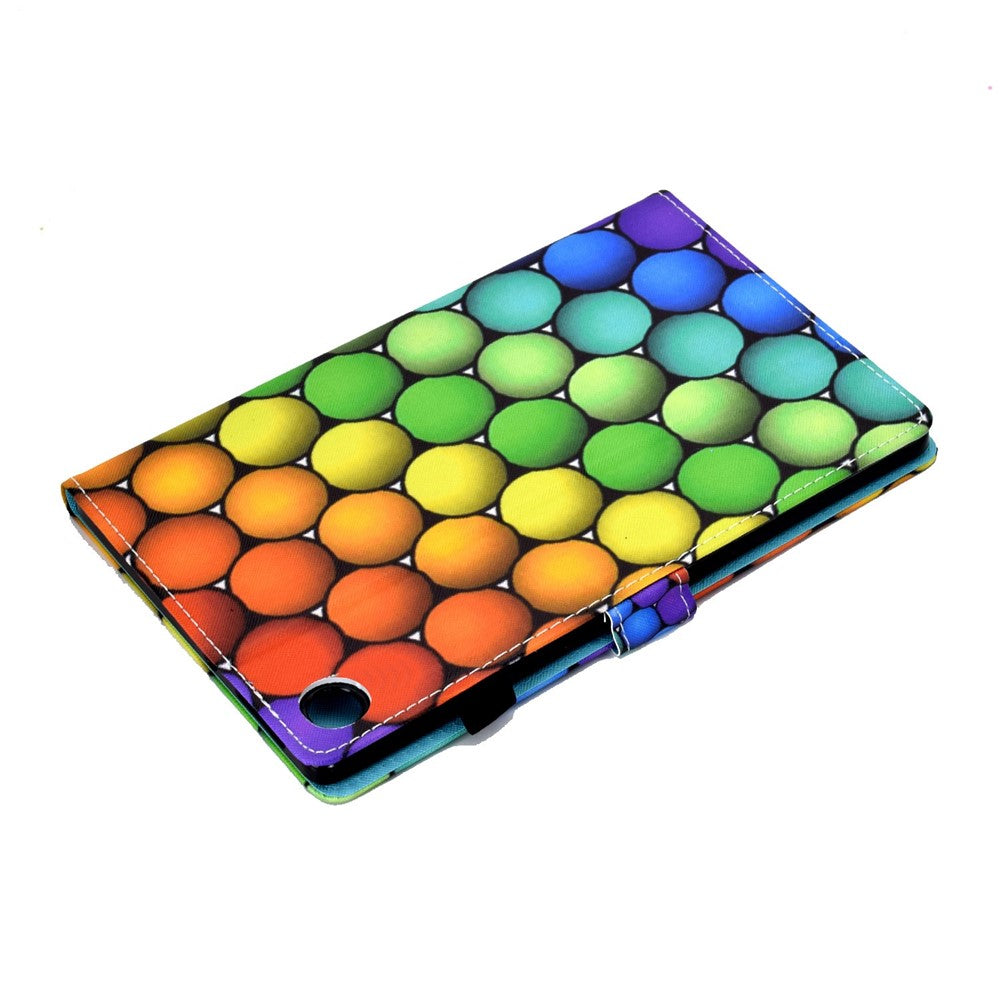 For Lenovo Tab M10 (Gen 3) TB-328FU / TB-328XU A2 Pattern Printing PU Leather Case Adjustable Stand Protection Smart Cover with Card Slots and Pencil Holder - Balls