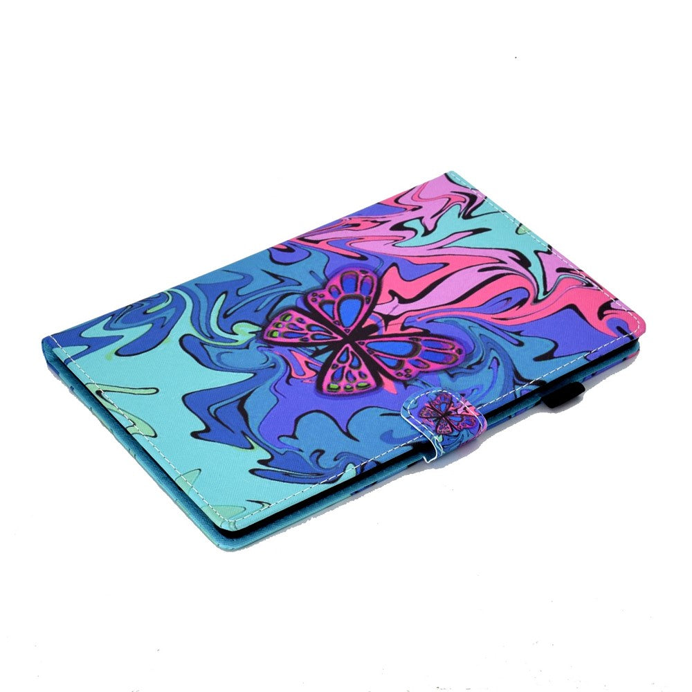For Lenovo Tab M10 (Gen 3) TB-328FU / TB-328XU A2 Pattern Printing PU Leather Case Adjustable Stand Protection Smart Cover with Card Slots and Pencil Holder - Butterfly