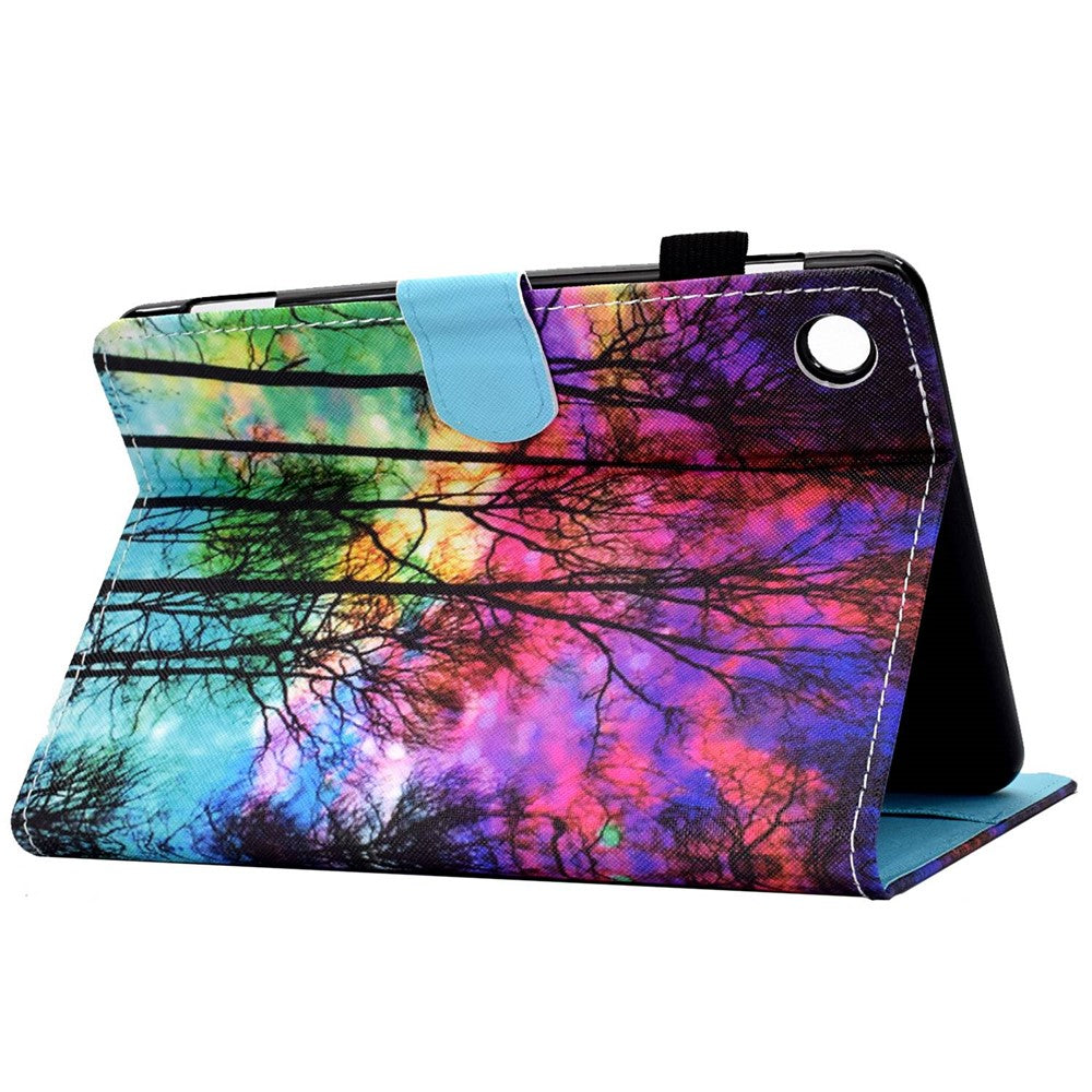 For Lenovo Tab M10 (Gen 3) TB-328FU / TB-328XU A2 Pattern Printing PU Leather Case Adjustable Stand Protection Smart Cover with Card Slots and Pencil Holder - Forest