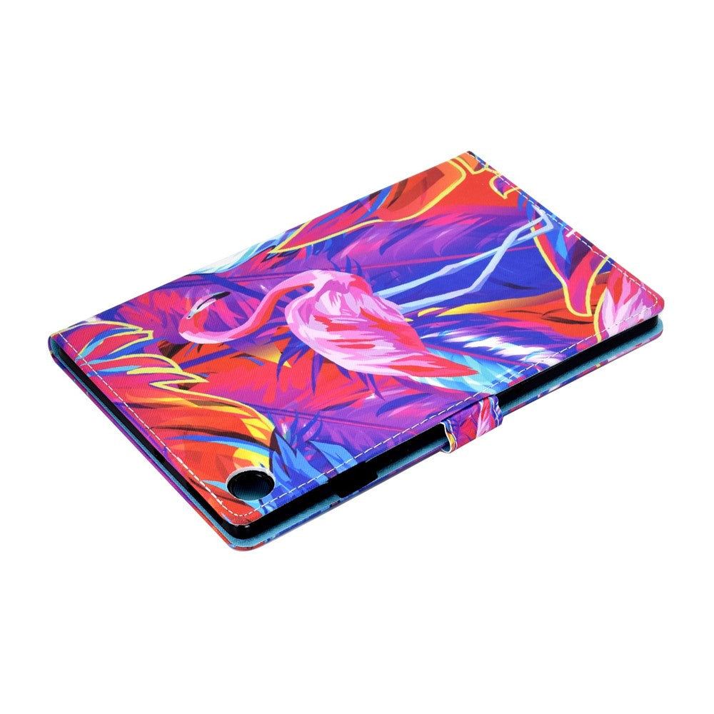 For Lenovo Tab M10 (Gen 3) TB-328FU / TB-328XU A2 Pattern Printing PU Leather Case Adjustable Stand Protection Smart Cover with Card Slots and Pencil Holder - Bird